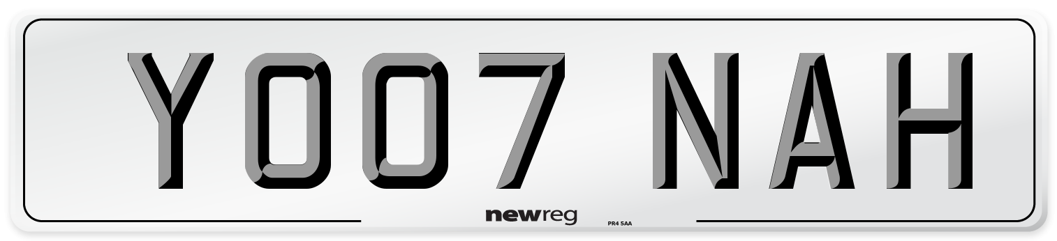 YO07 NAH Number Plate from New Reg